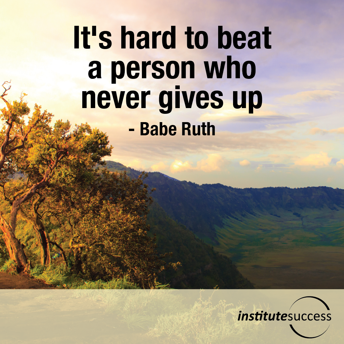 It’s hard to beat a person who never gives up – Babe Ruth – Institute ...